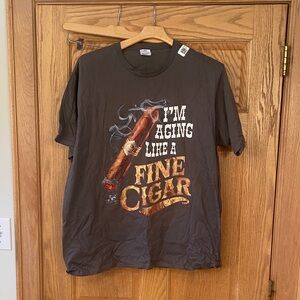 Men's Graphic Cigar T-Shirt - Gray